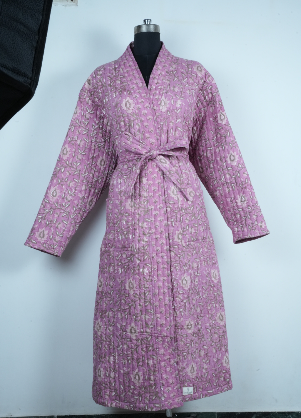 Reversible Quilted Robe – Lavender Whisper