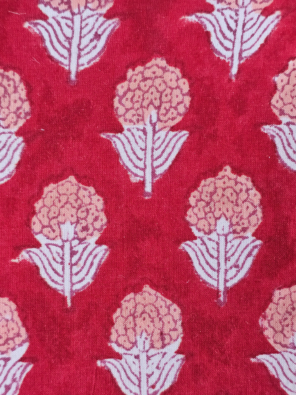 Cotton Paper Notebook - Crimson Blossom Notebook