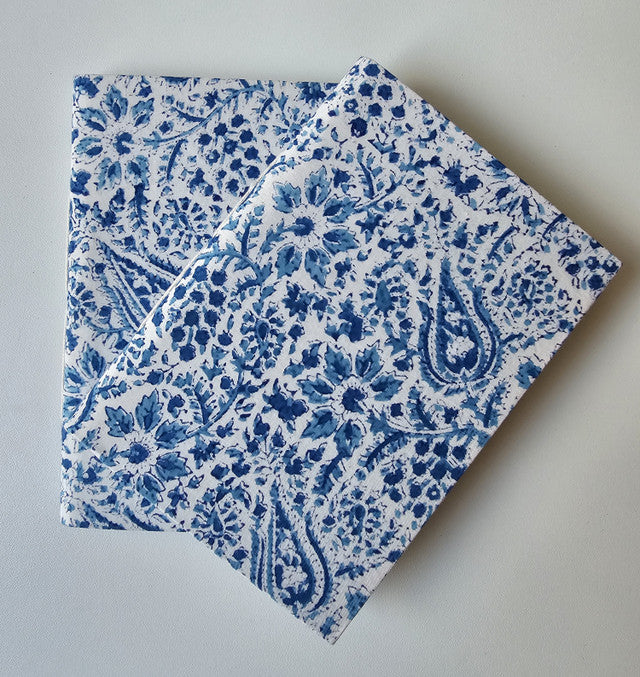 Cotton Paper Notebook - Blue Blossom Notebook