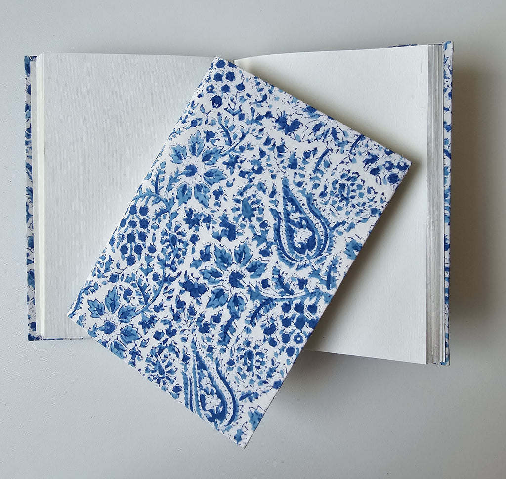 Cotton Paper Notebook - Blue Blossom Notebook