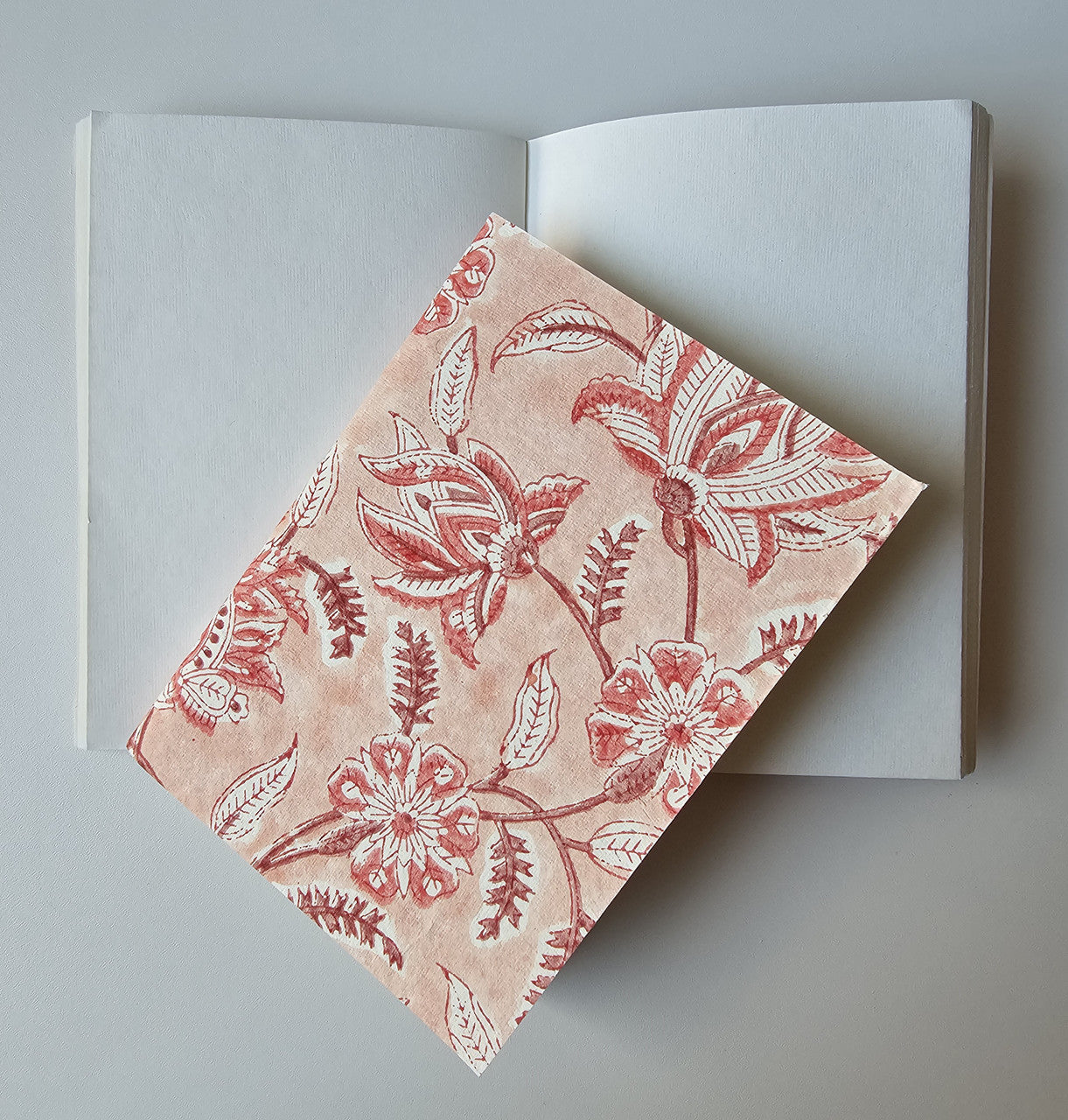 Cotton Paper Notebook - Rustic Petal Symphony