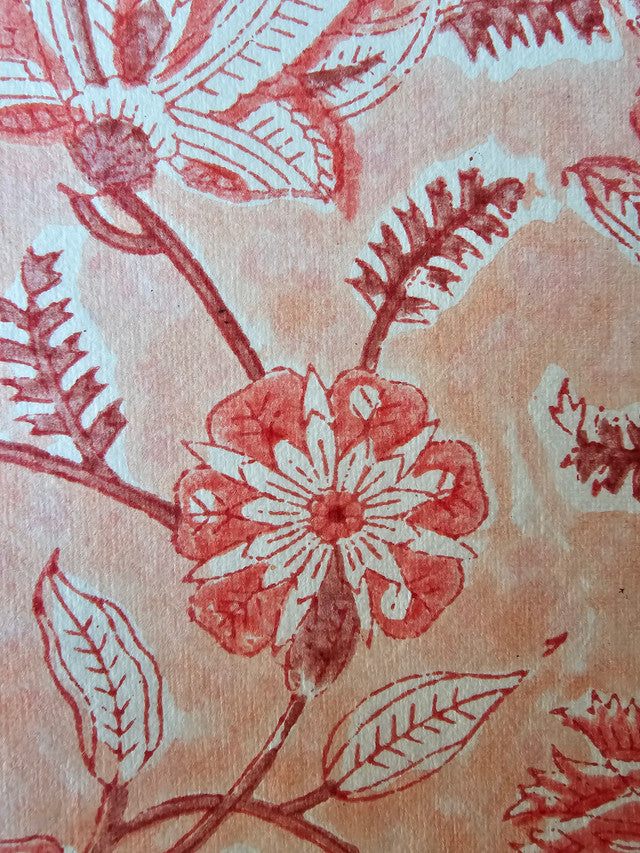 Cotton Paper Notebook - Rustic Petal Symphony