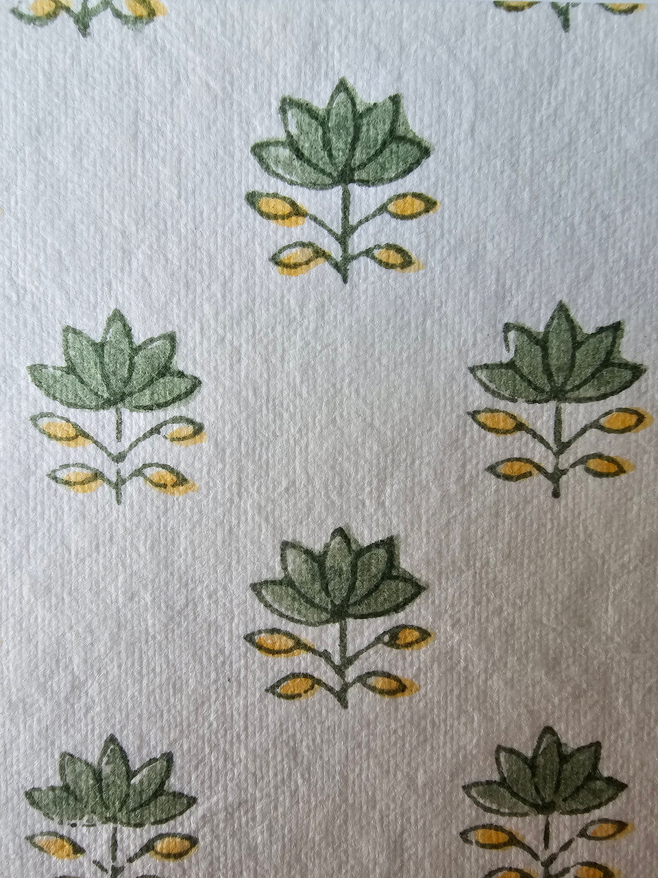 Cotton Paper Notebook - Emerald Leaf Charm