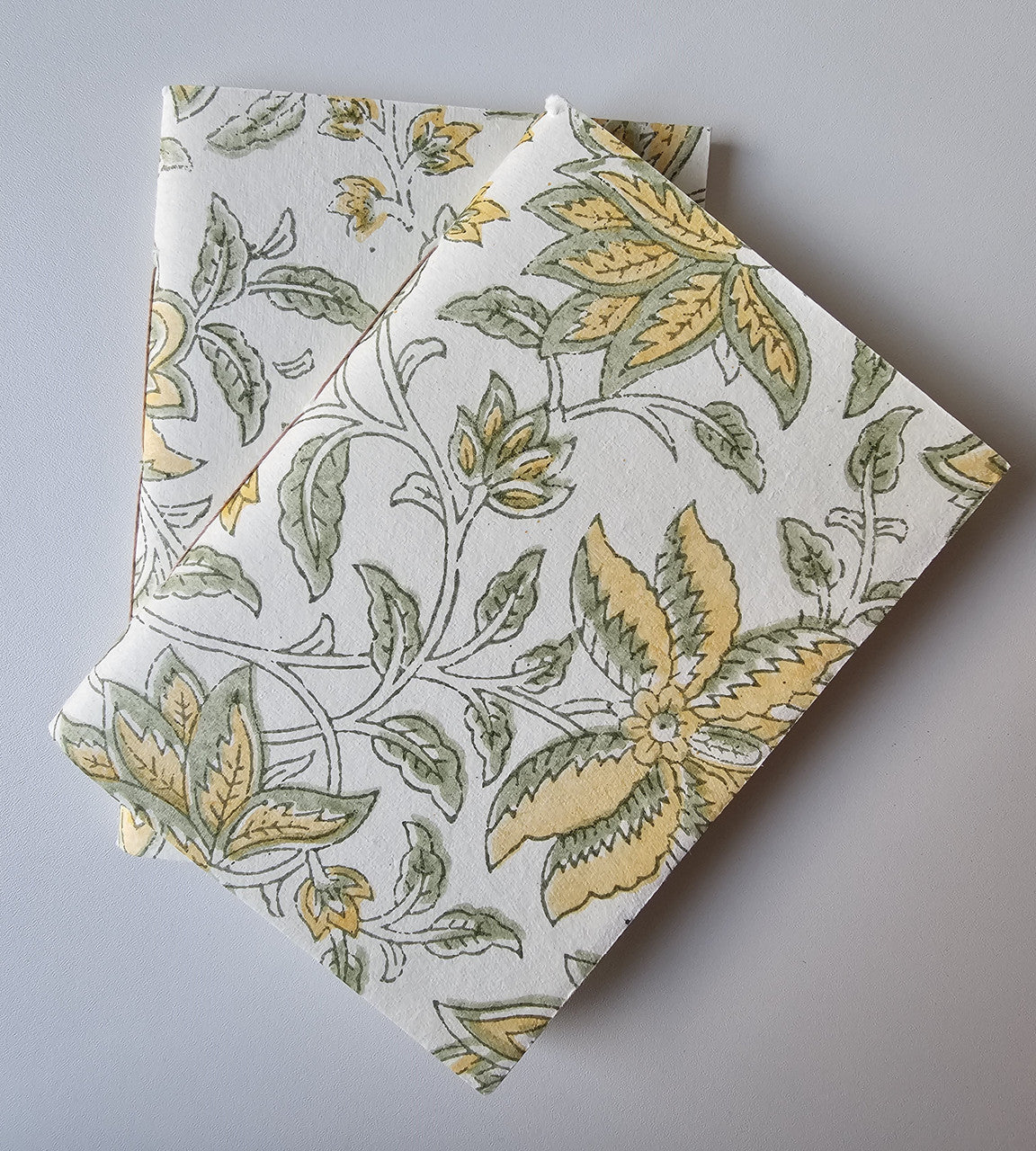 Cotton Paper Notebook - Golden Leaf Tapestry