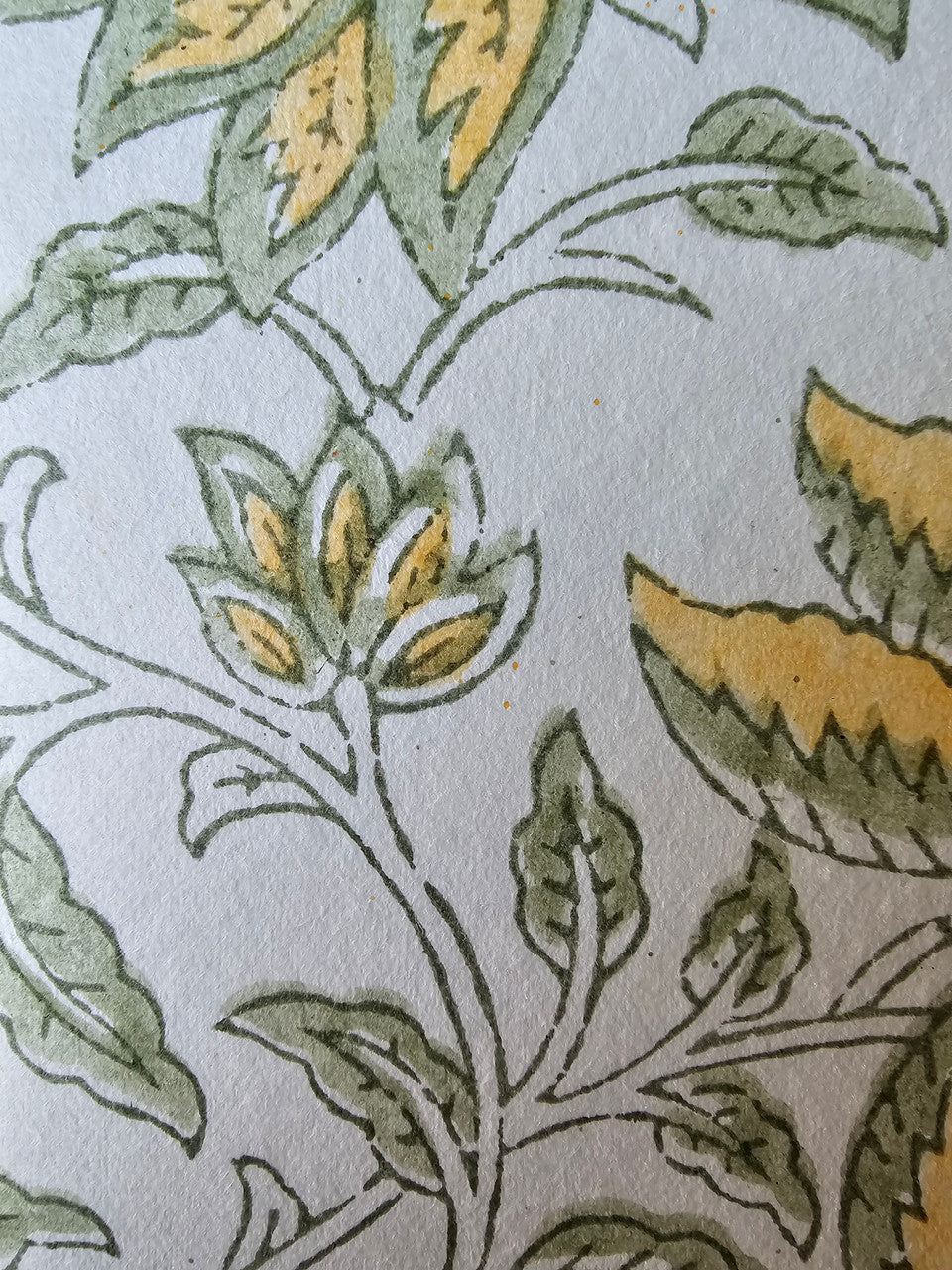 Cotton Paper Notebook - Golden Leaf Tapestry