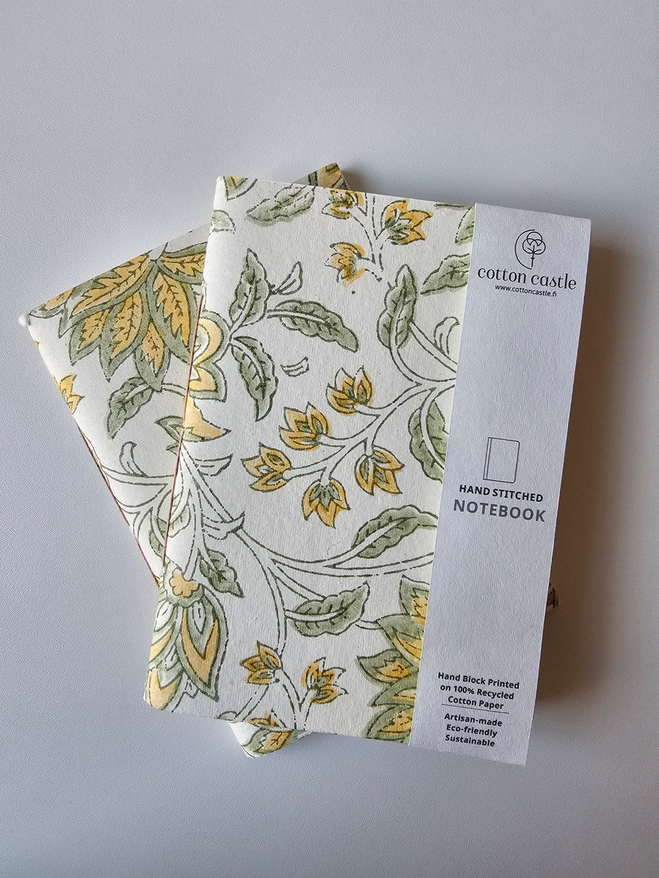 Cotton Paper Notebook - Golden Leaf Tapestry