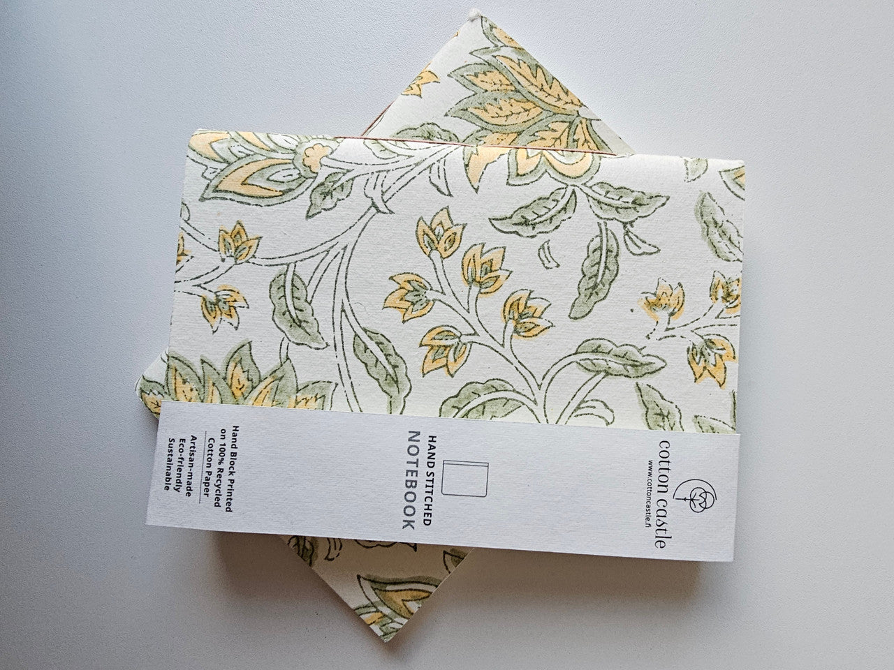 Cotton Paper Notebook - Golden Leaf Tapestry