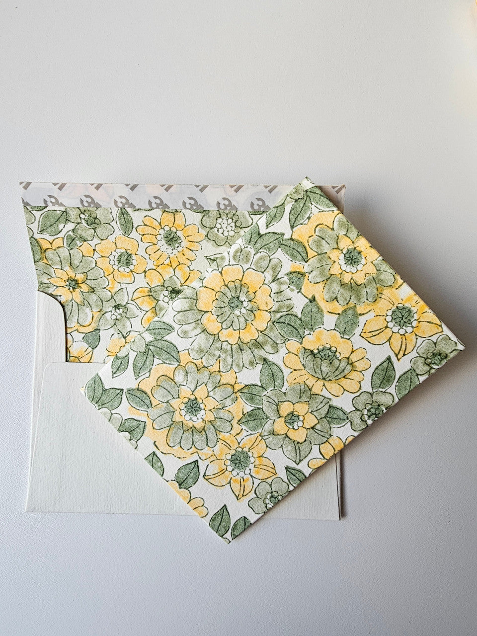 Notecard-Envelope Set- Golden Bloom Meadow