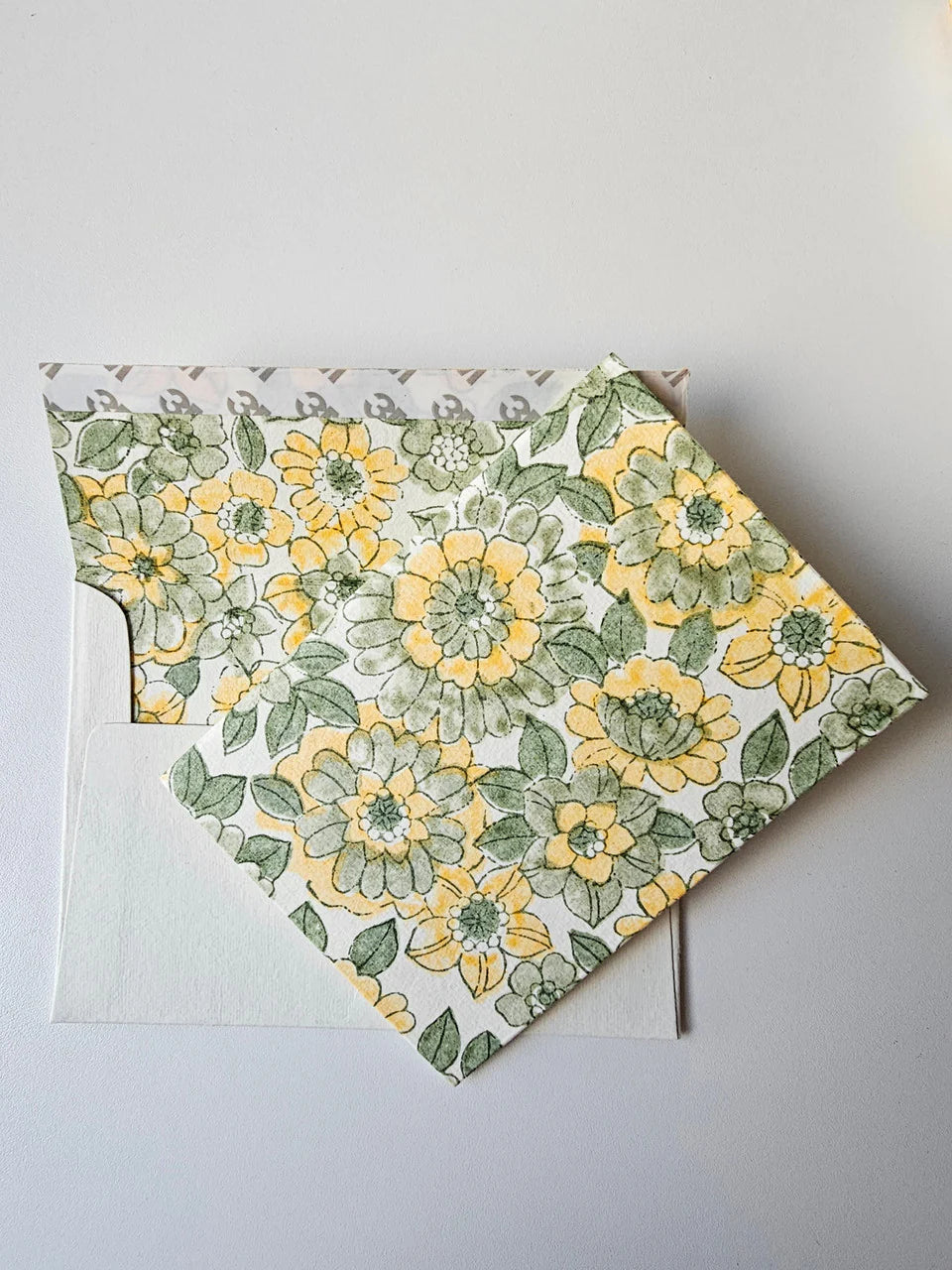 Notecard-Envelope Set- Golden Bloom Meadow