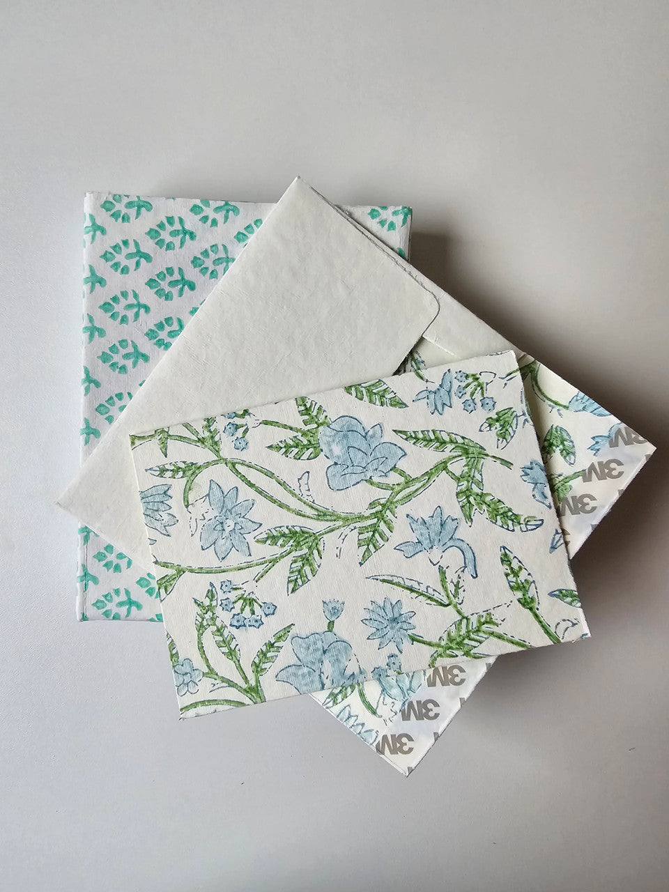 Notecard-Envelope Set- Mint Leaf Elegance