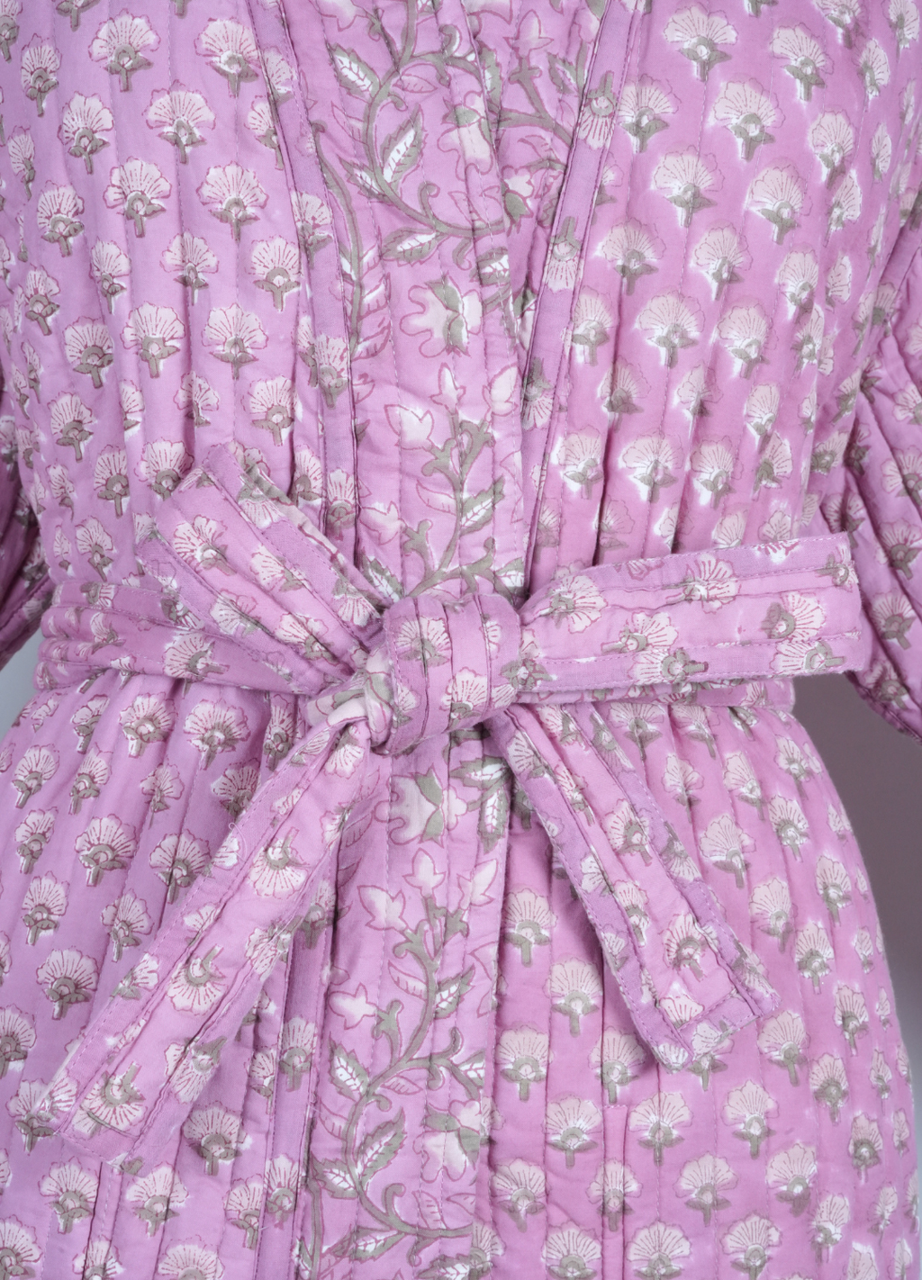 Reversible Quilted Robe – Lavender Whisper