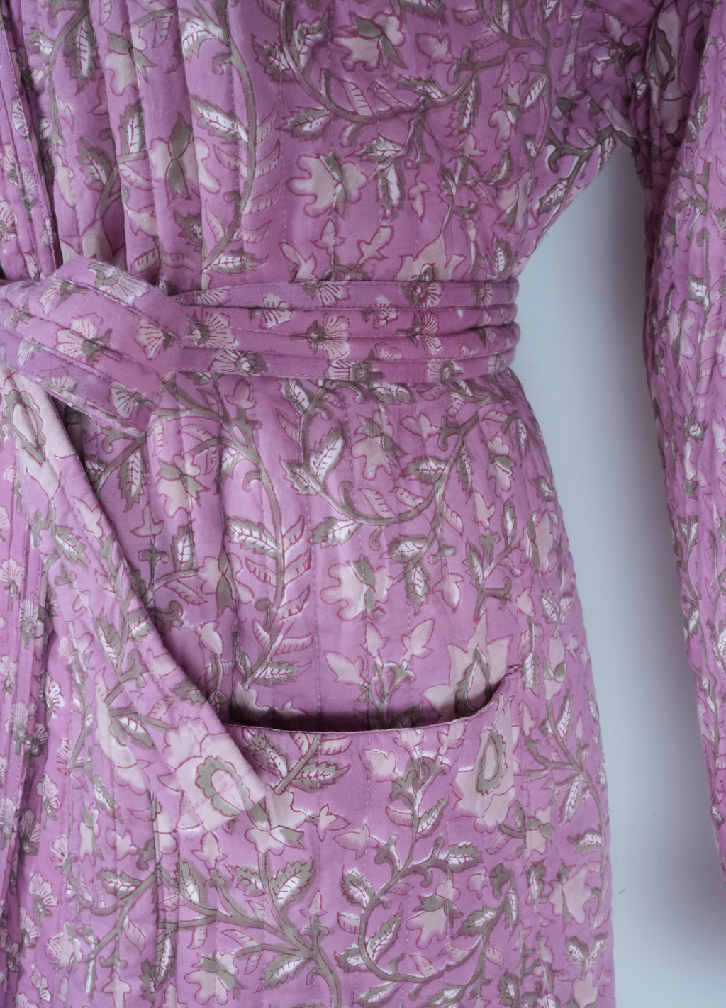 Reversible Quilted Robe – Lavender Whisper