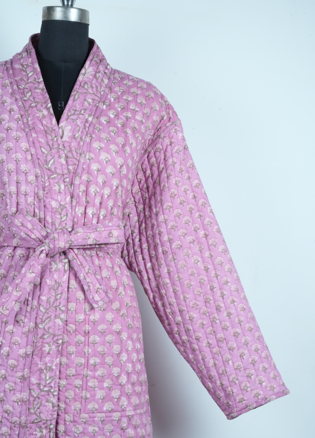 Reversible Quilted Robe – Lavender Whisper