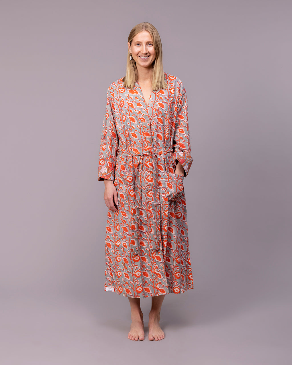 Beautiful Lotus Reversible Cotton Kimono