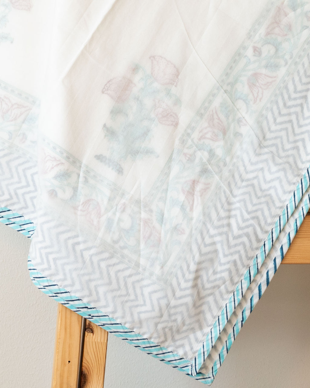 Blossom Bliss - Hand-block printed Muslin Blanket