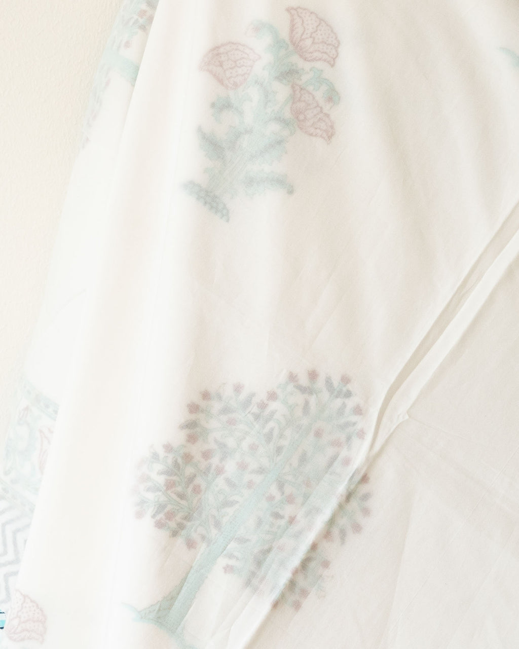 Blossom Bliss - Hand-block printed Muslin Blanket
