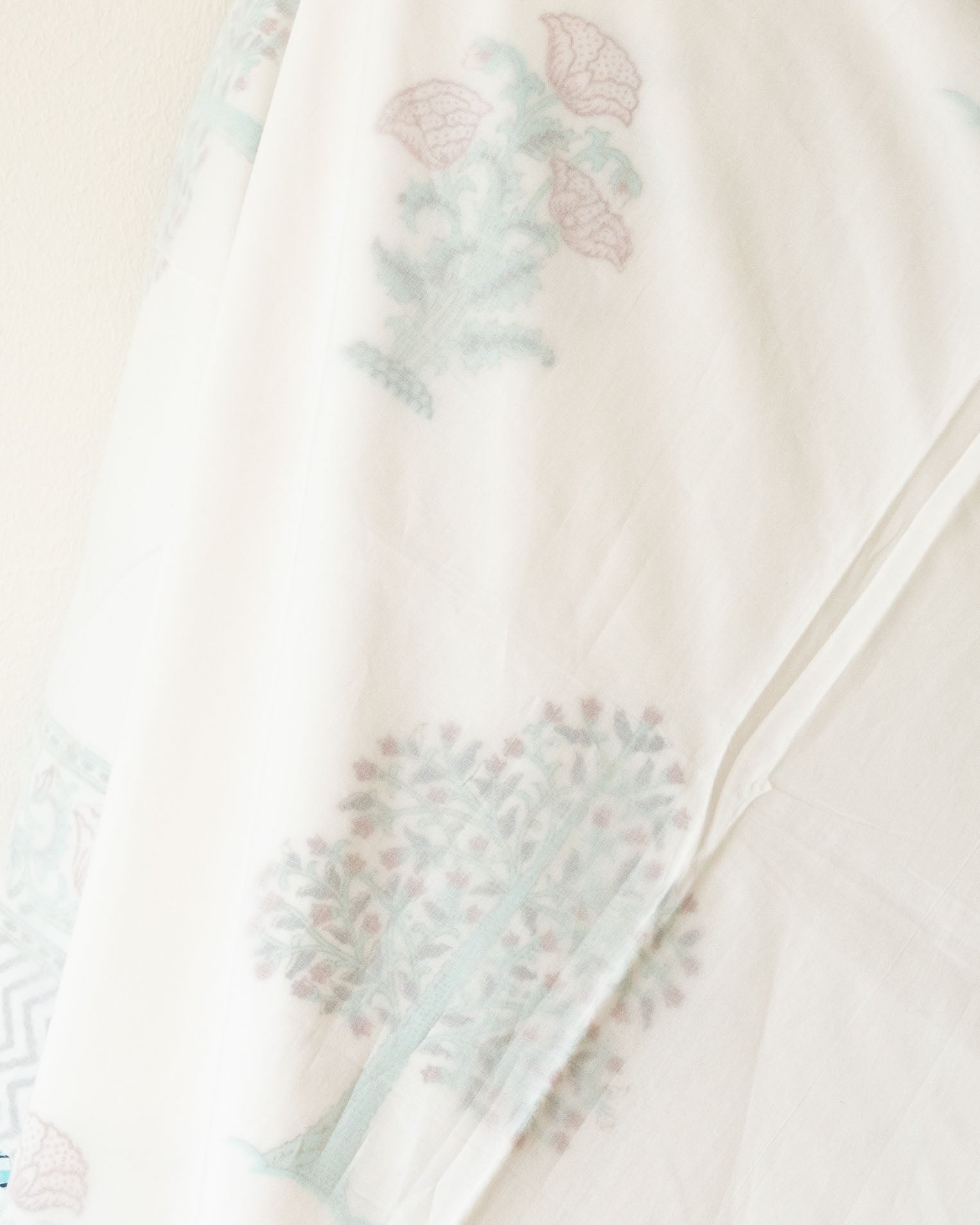 Blossom Bliss - Hand-block printed Muslin Blanket