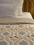Reversible Handblock Quilt – Vintage Jaal & Rosy Waves