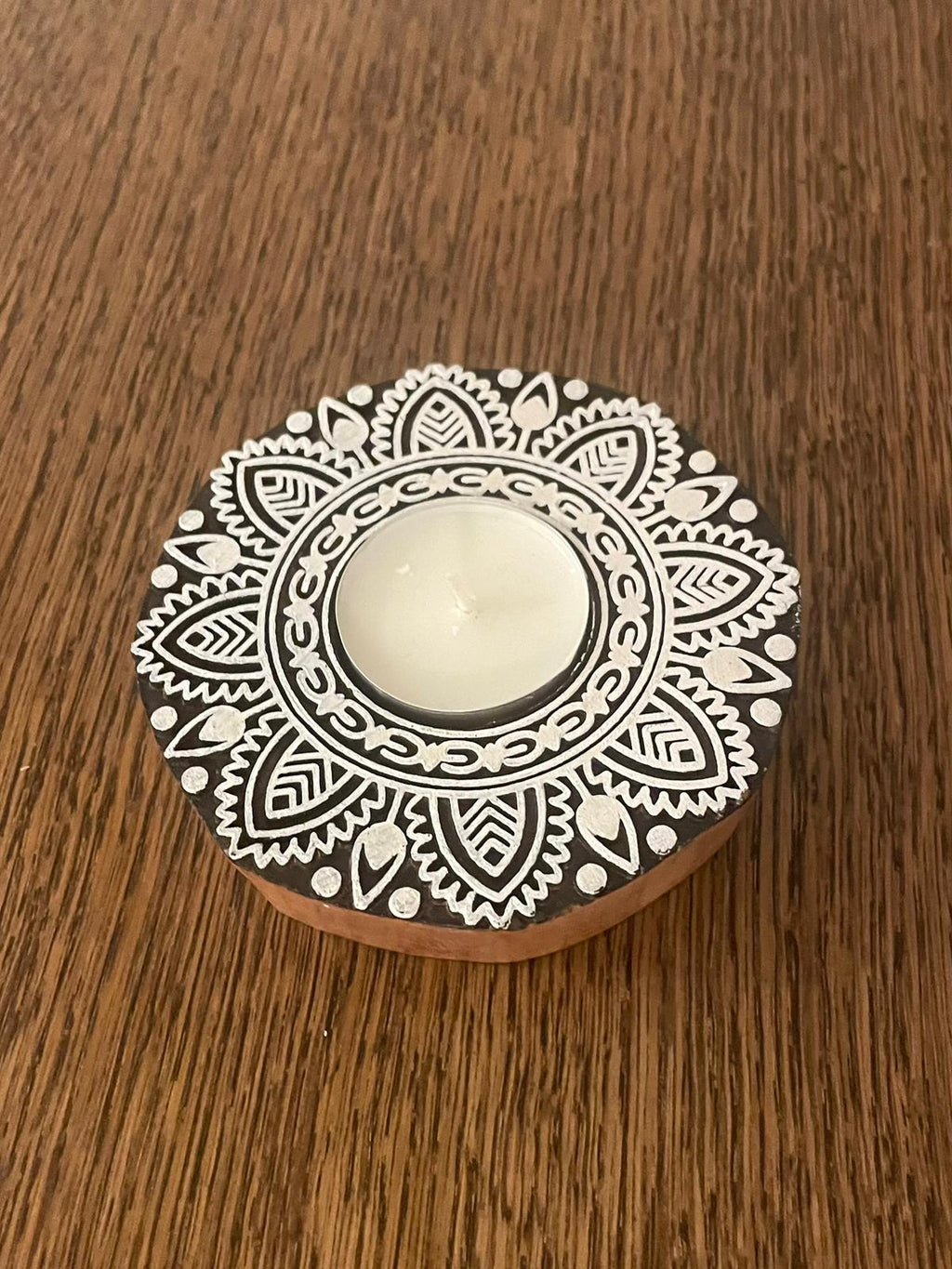 Handcrafted Mango Wood Tea-Light Holders