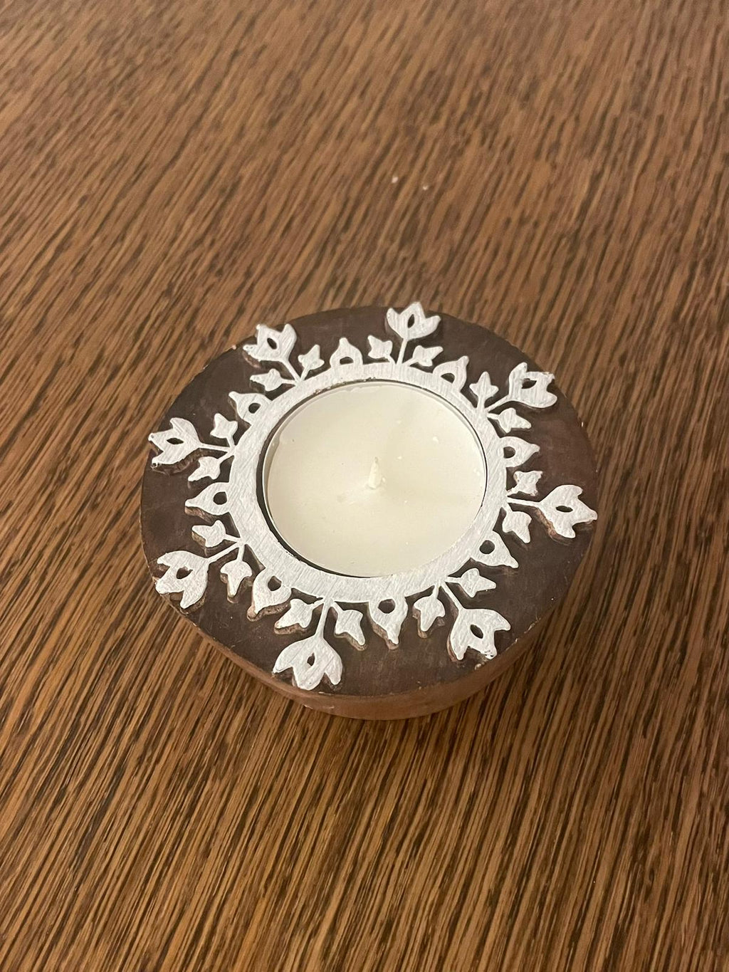 Handcrafted Mango Wood Tea-Light Holders