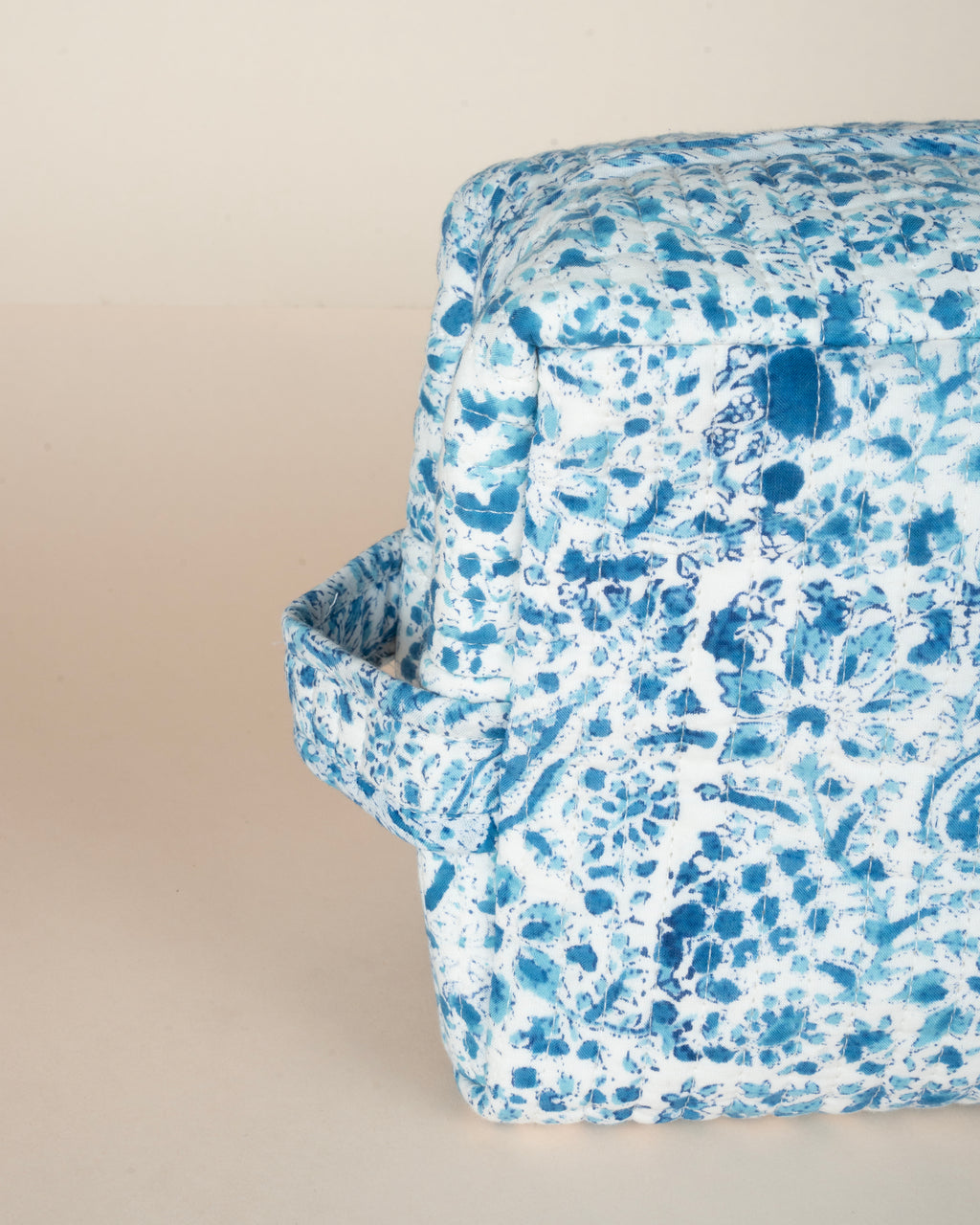 Snow Blue _ Hand block Printed Utility Bag