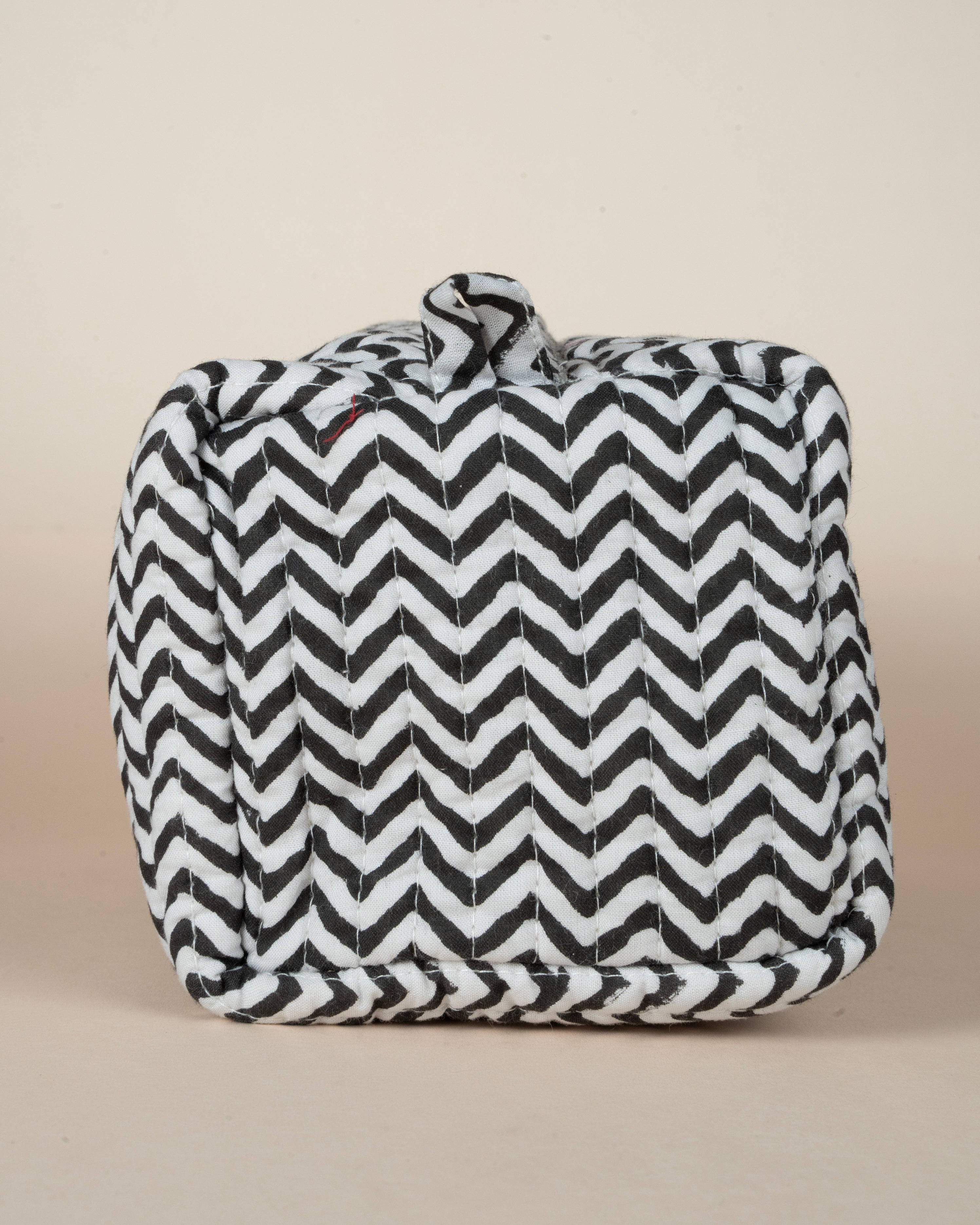 Floral Black_Handblock Printed Utility Pouches