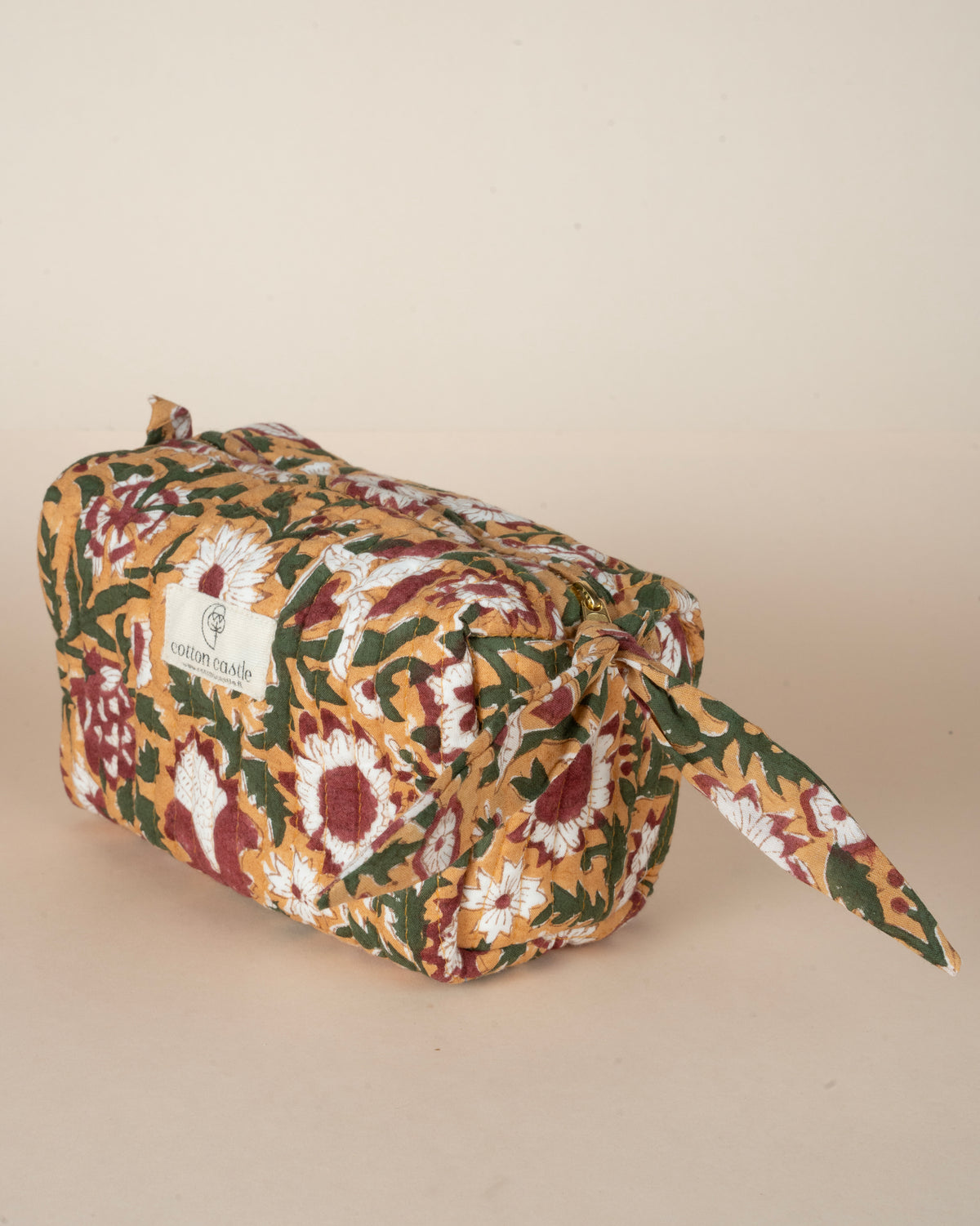 Mustard Meadows _ Handblock Printed Utility Pouches