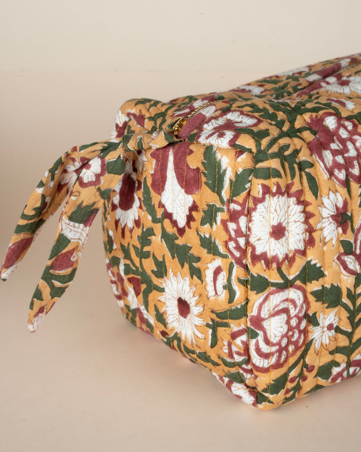Mustard Meadows _ Handblock Printed Utility Pouches