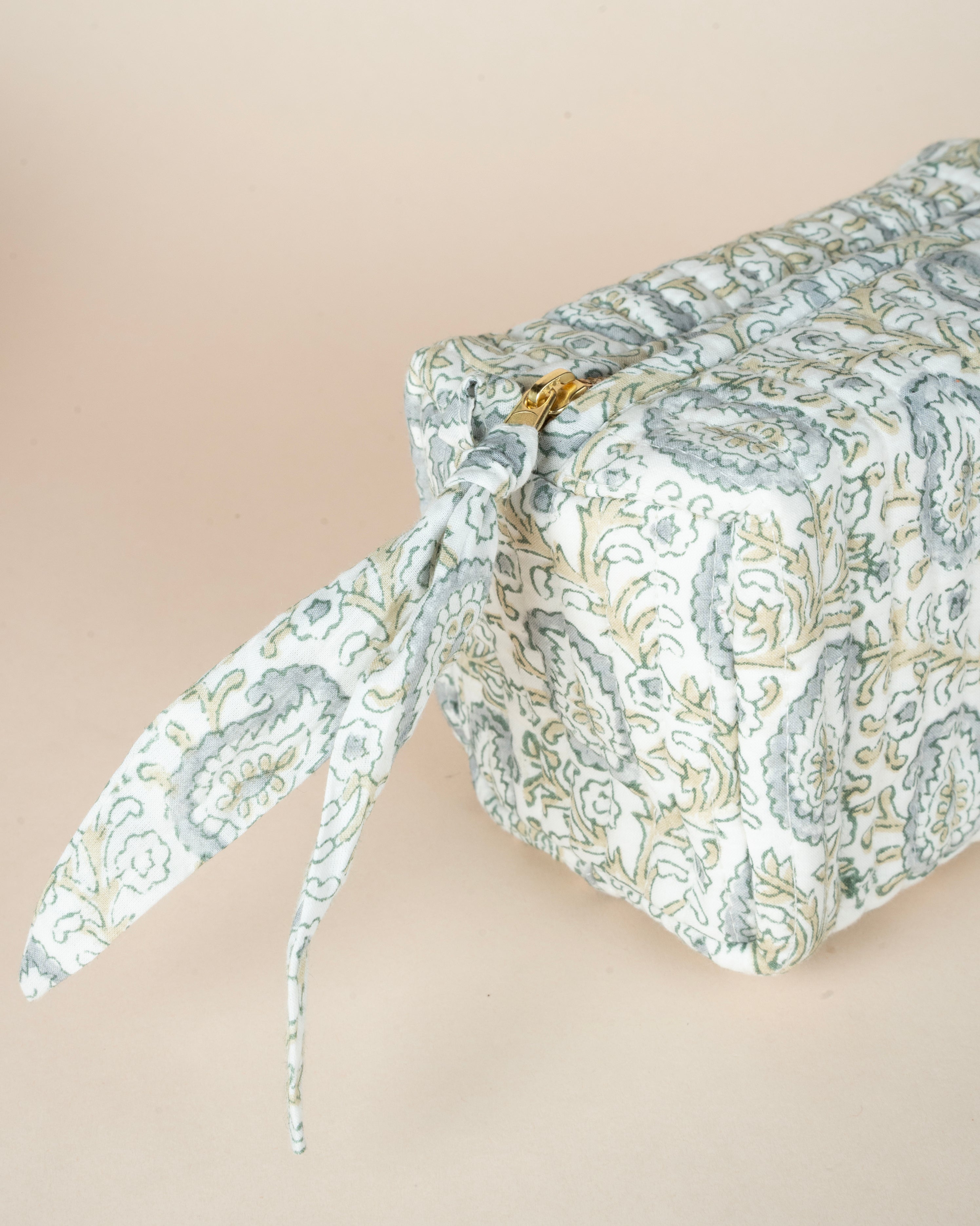 Lunar Paisley Motifs_Handblock Printed Utility Pouches