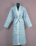 Reversible Quilted Robe – Lunar Paisley Motifs