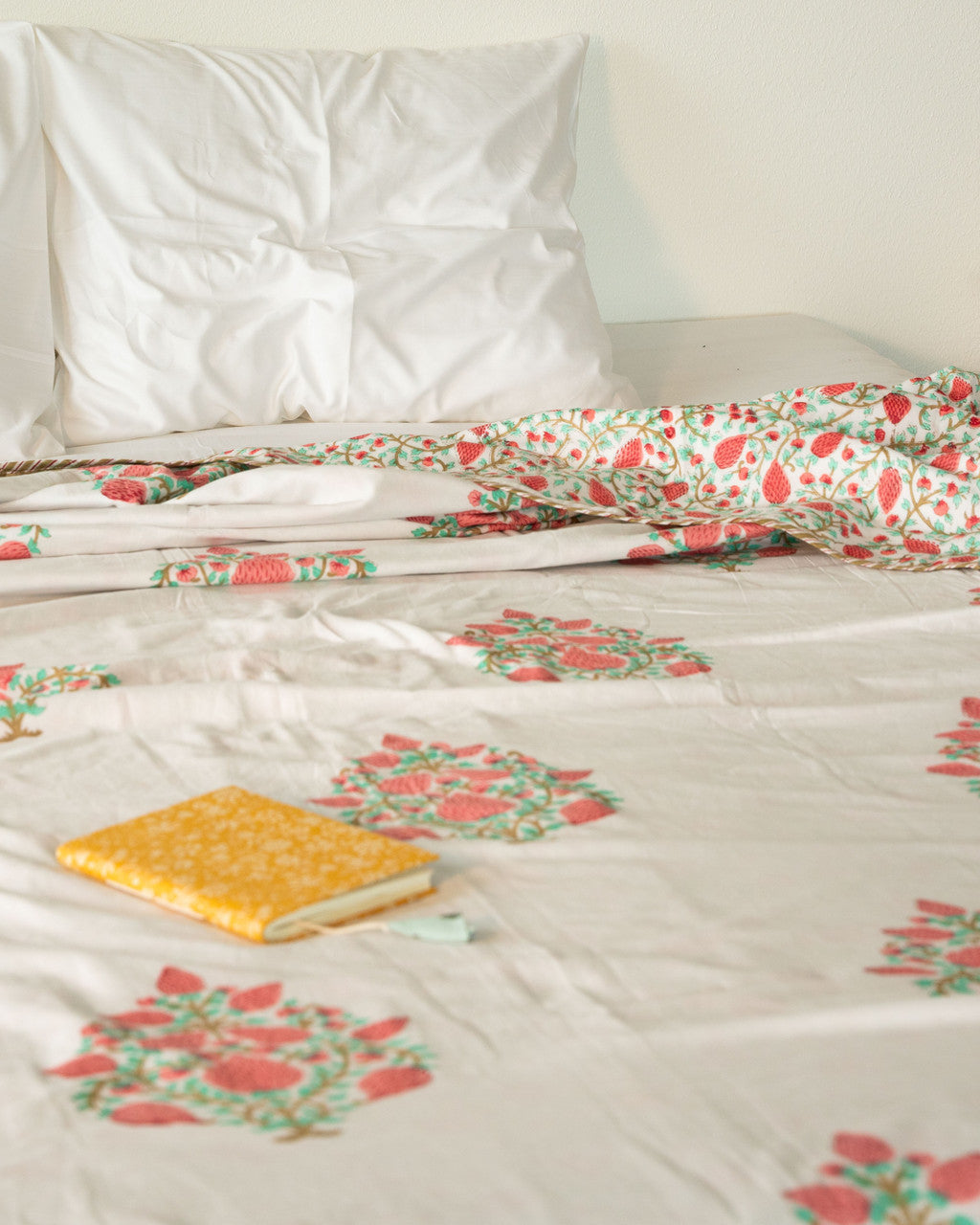 Lush Berry Bliss - Hand-block printed Summer Blanket