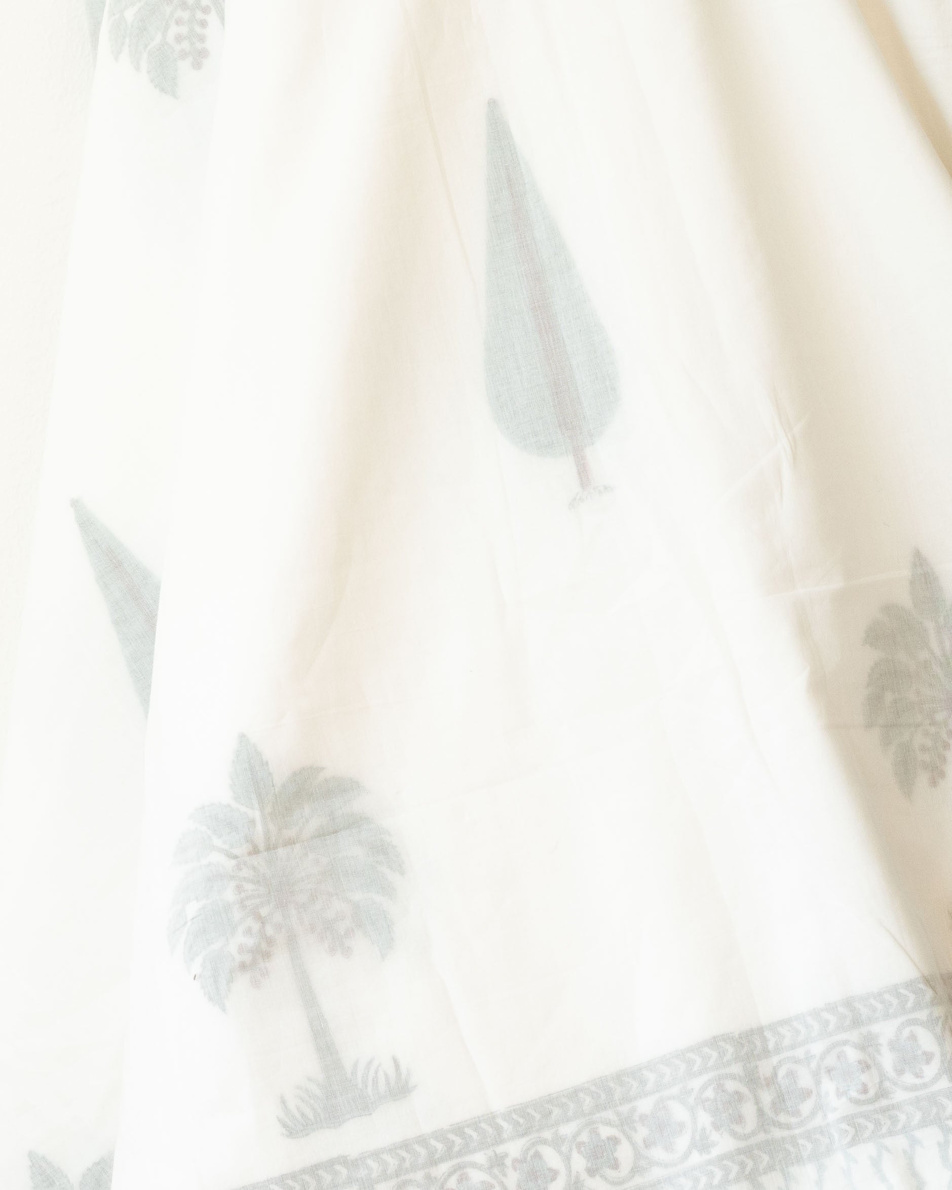 Tropicana Palms- Hand-block printed Muslin Blanket