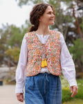 Reversible Quilted Vest - Marigold Garden & Golden Bloom