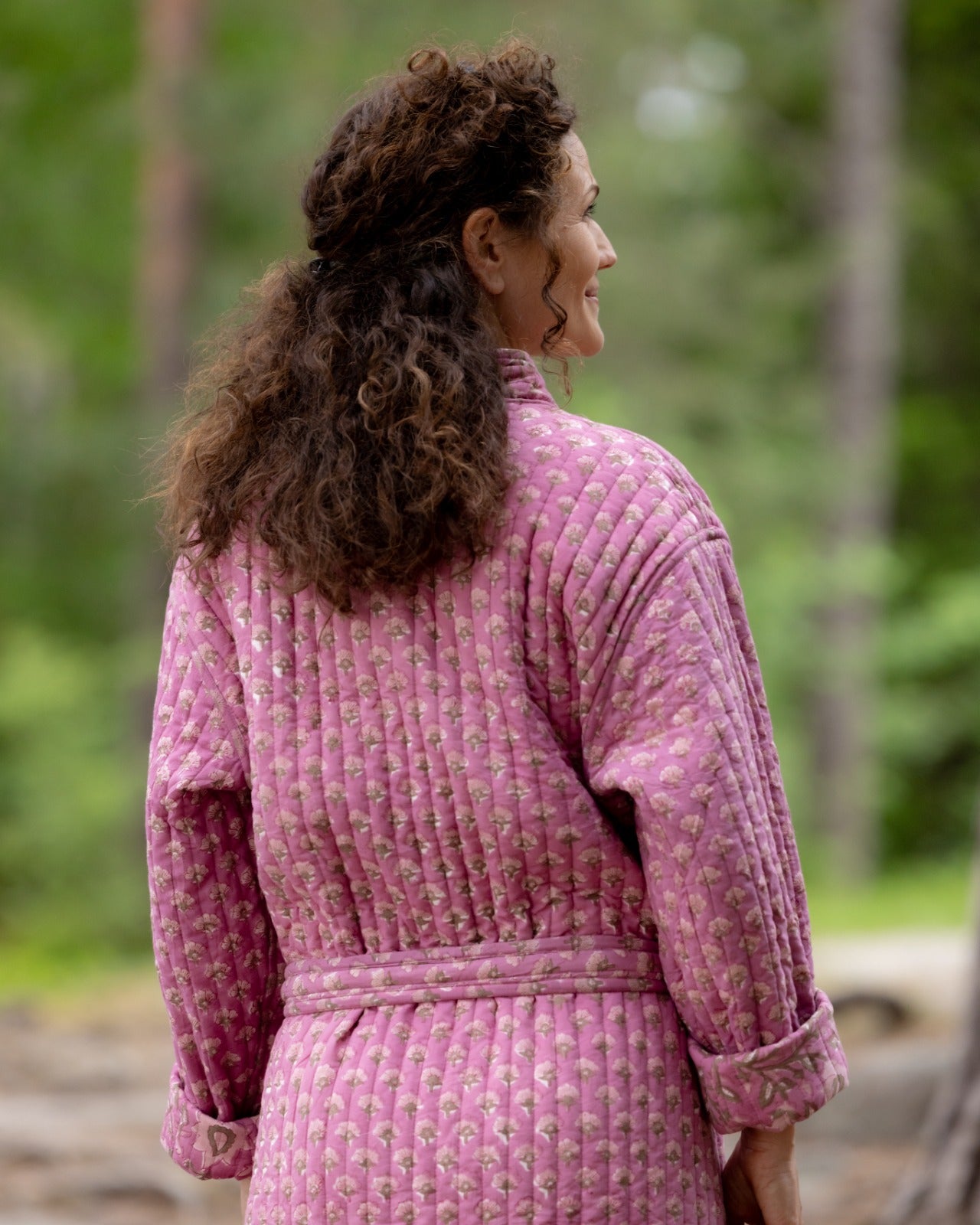 Reversible Quilted Robe – Lavender Whisper
