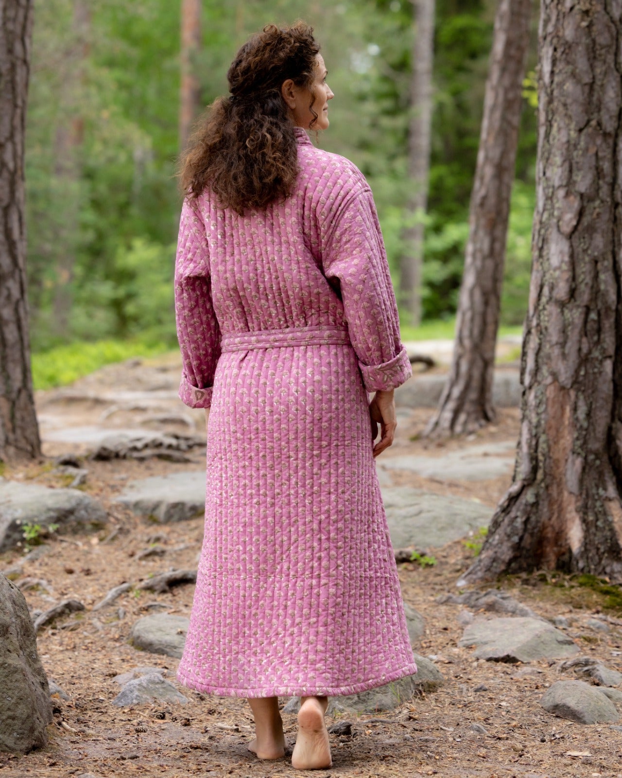 Reversible Quilted Robe – Lavender Whisper