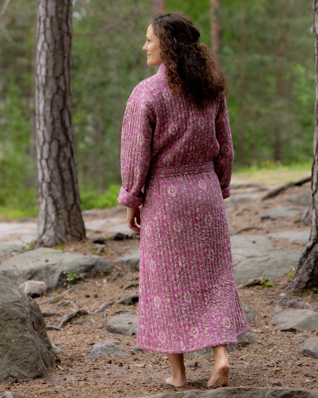 Reversible Quilted Robe – Lavender Whisper