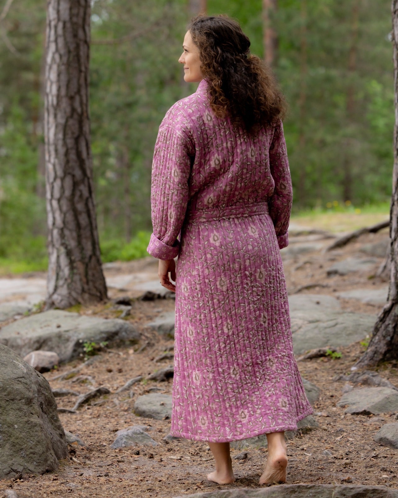 Reversible Quilted Robe – Lavender Whisper
