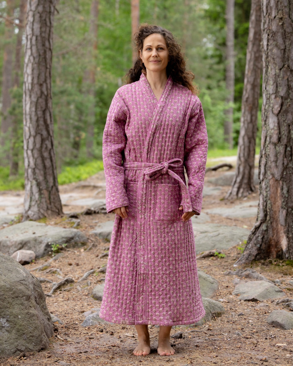 Reversible Quilted Robe – Lavender Whisper