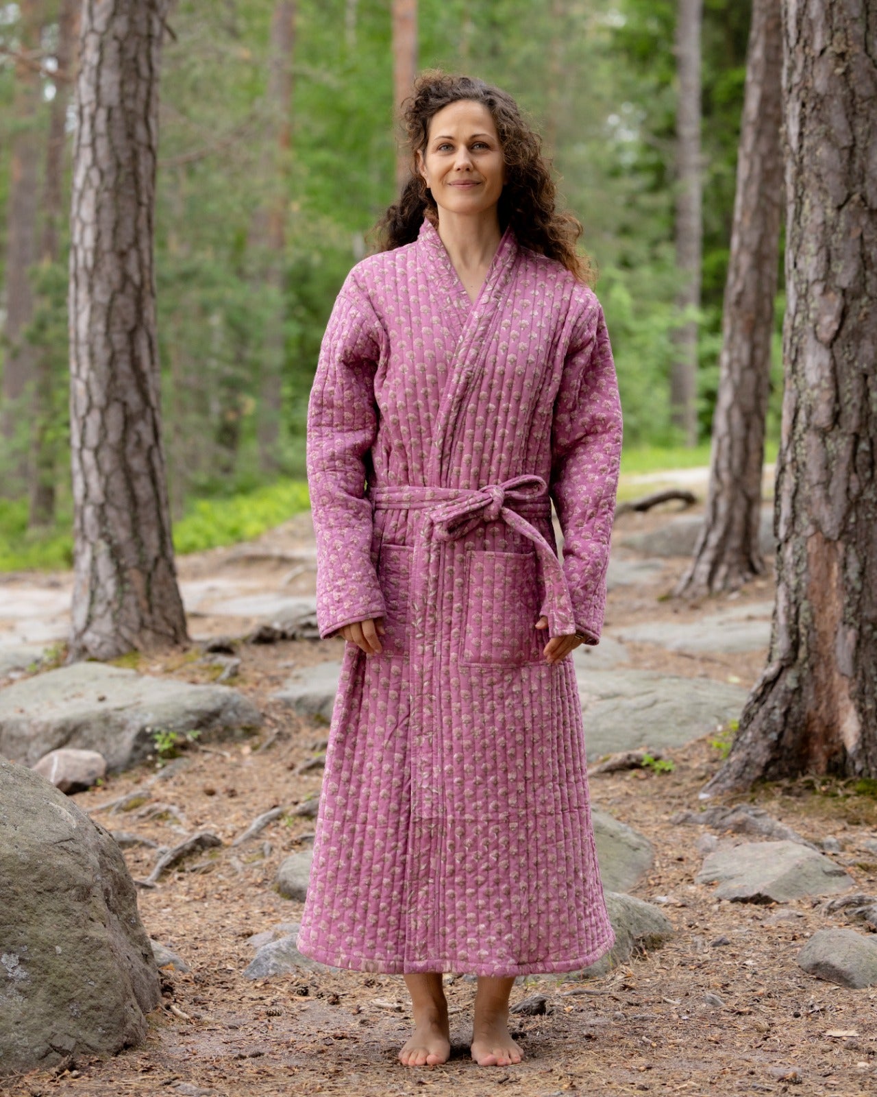 Reversible Quilted Robe – Lavender Whisper