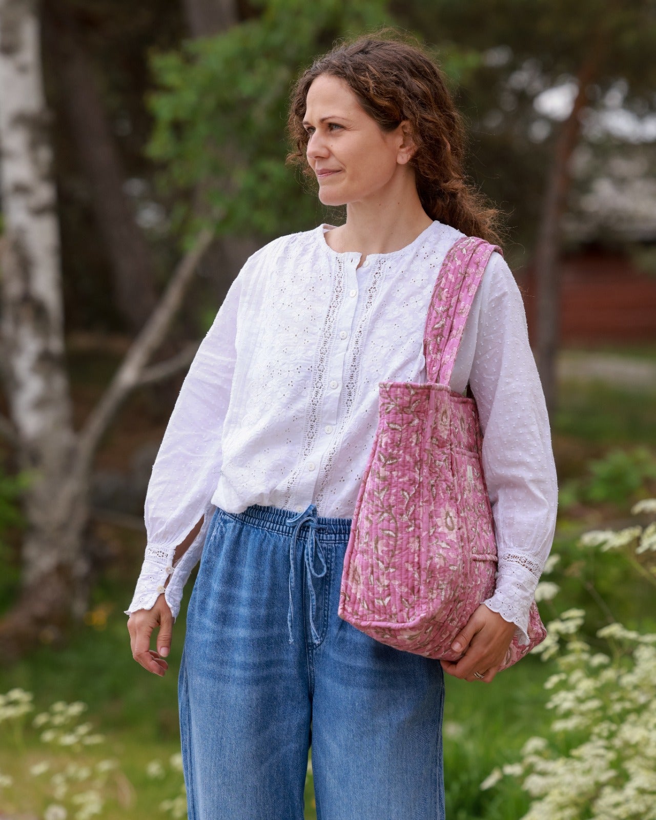 Reversible Tote bag- Mustard Meadows