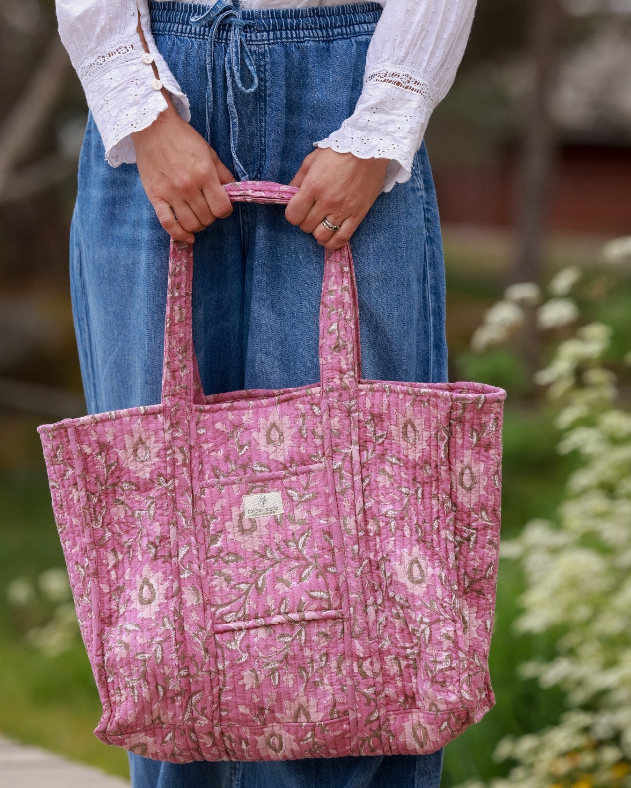 Reversible Tote bag- Mustard Meadows