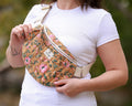 Crossbody Banana Bag-Rosewood Bloom