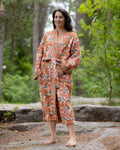 Waffel Cotton Bath Robe - Autumn Bloom