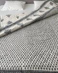 Heritage Harmony- Hand-block printed Double-bed Quilt