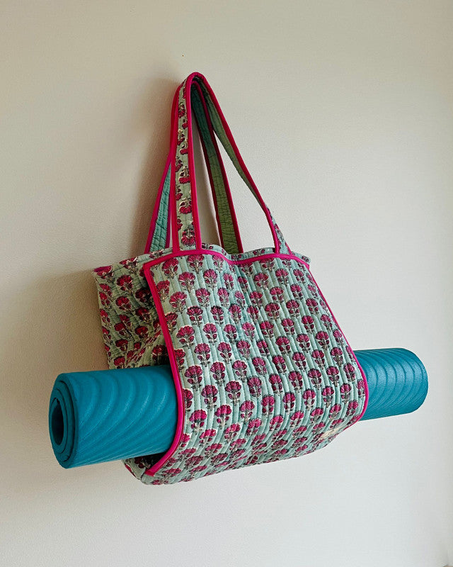 Yoga Mat Tote Bag - Lush Garden