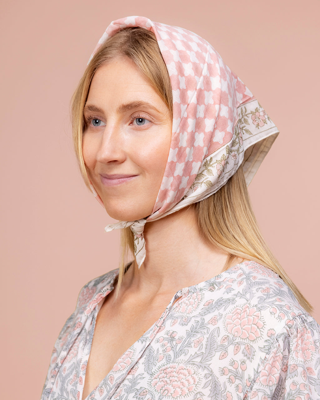 Blossom Check Bandana