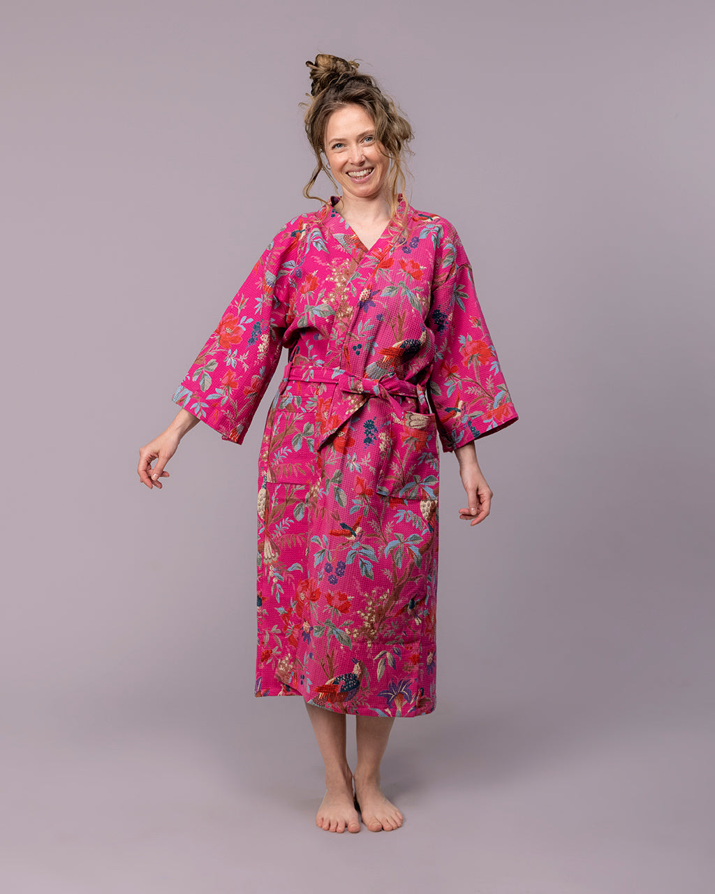 Peacock Grove – Cotton Waffle Bath & Sauna Robe