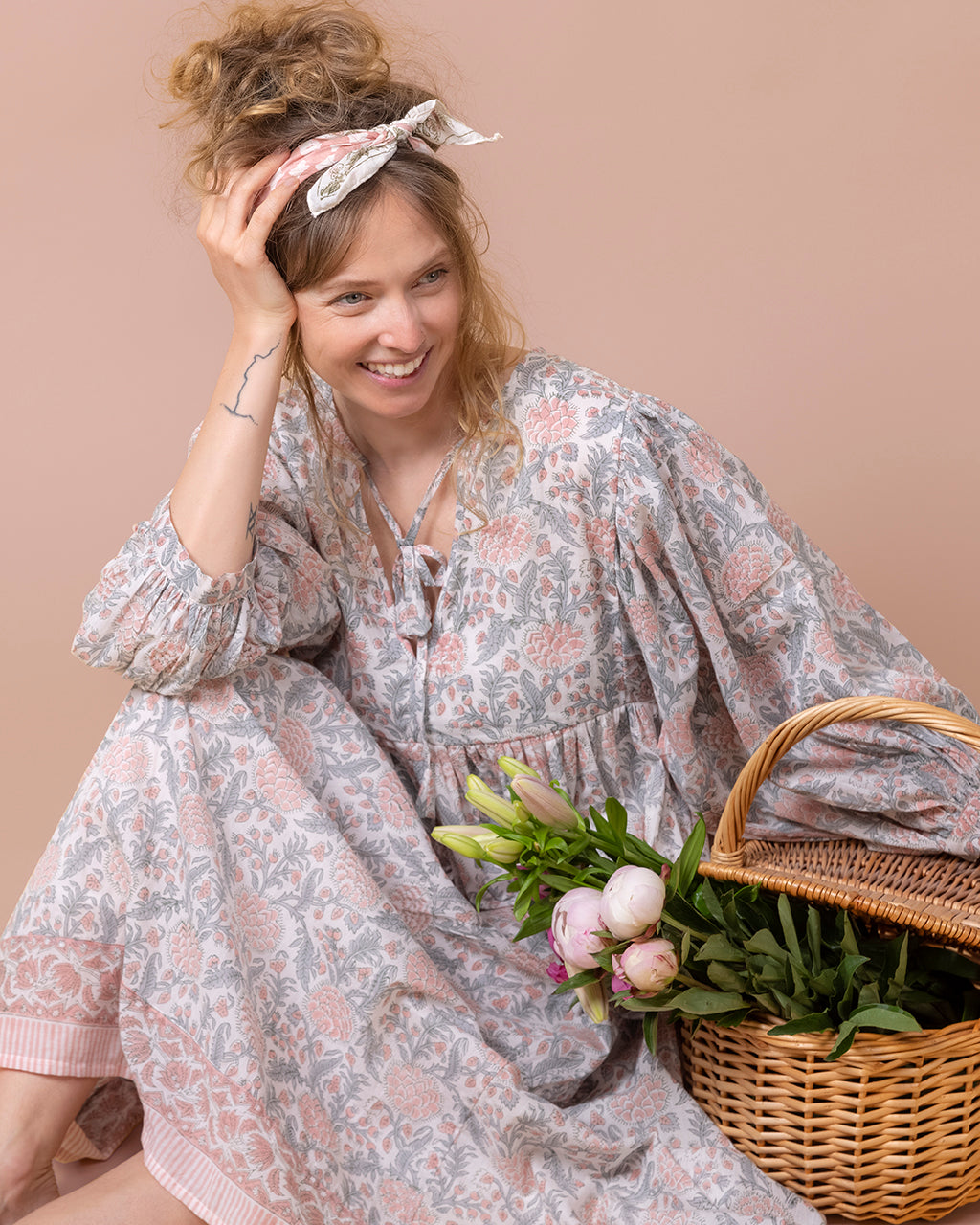 Blushfield – Handblock Printed Muslin Cotton Dress