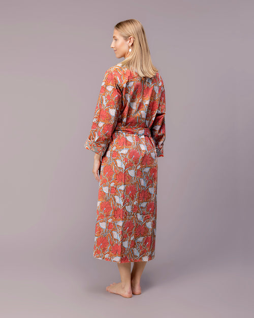 Beautiful Lotus Reversible Cotton Kimono