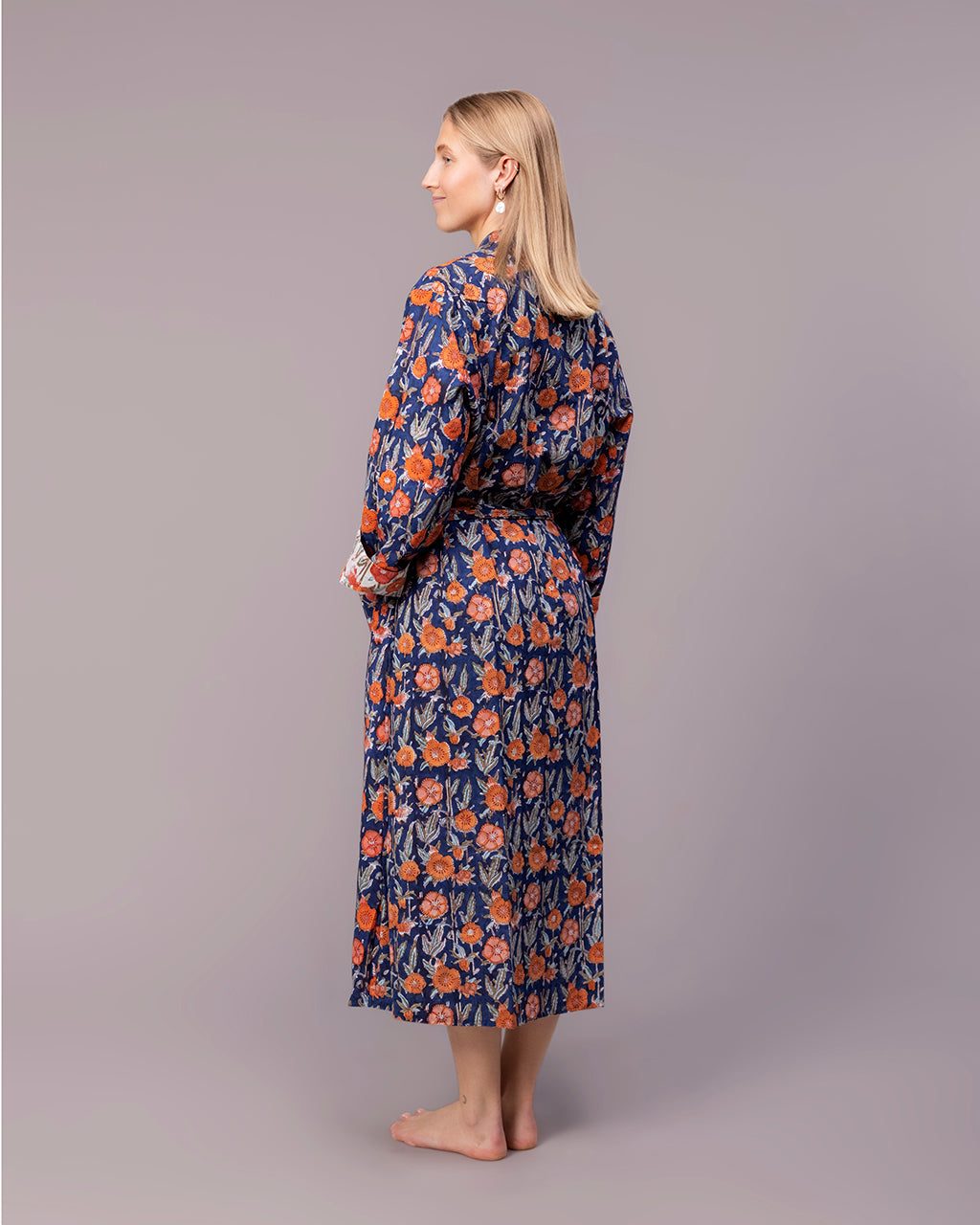 Floral Blues Reversible Kimono